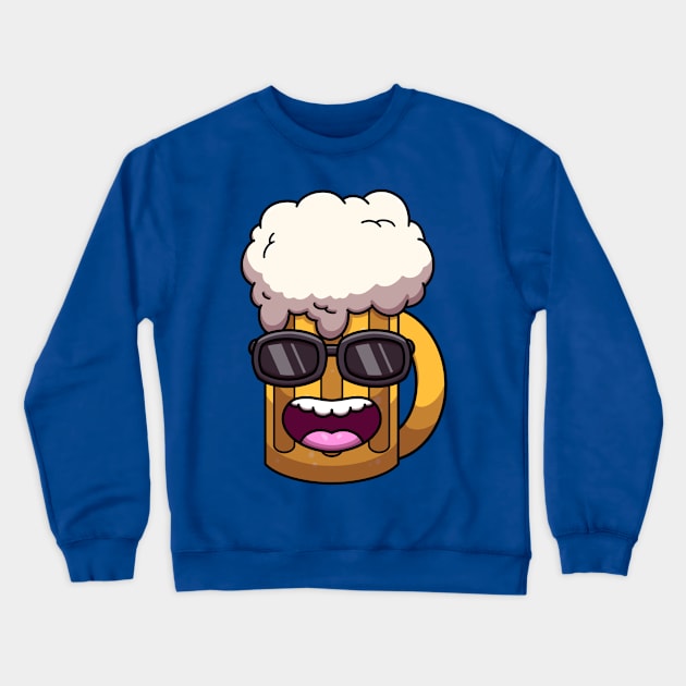 Cool Beer Crewneck Sweatshirt by TheMaskedTooner